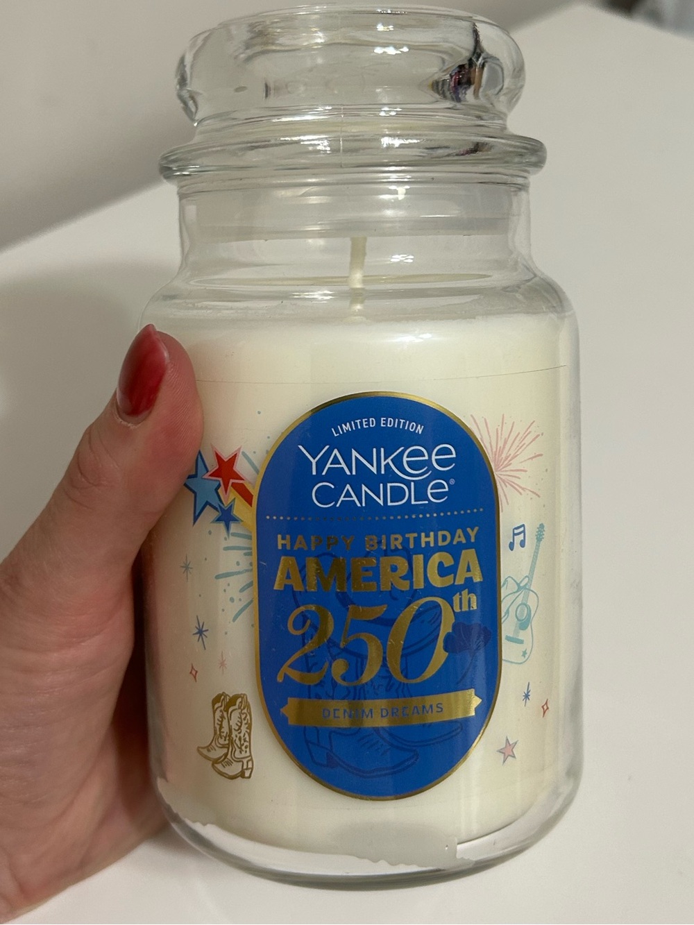 NWT Yankee Candle, Denim Dreams America’s 250th Birthday Semiquincentennial